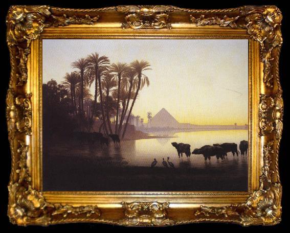 framed  Theodore Frere Along the Nile at Giza, ta009-2
